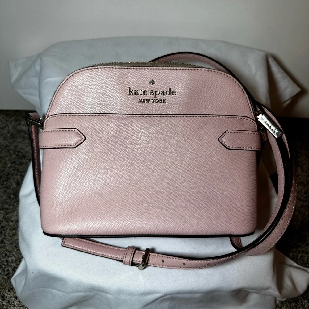 Kate Spade Pink Blush Leather Crossbody Dome Bag